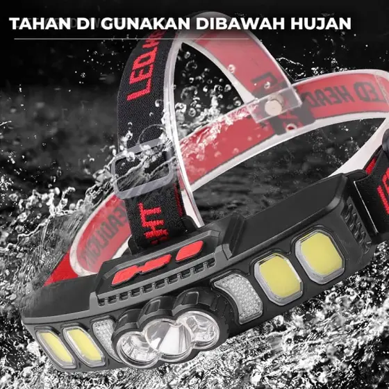 چراغ پیشانی شارژی 9 لامپ مدل HX-811S