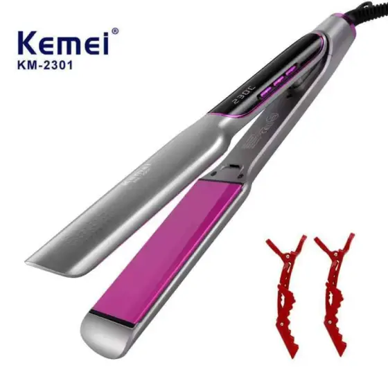 اتو و حالت دهنده ی مو کیمی مدل KEMEI KM-2301